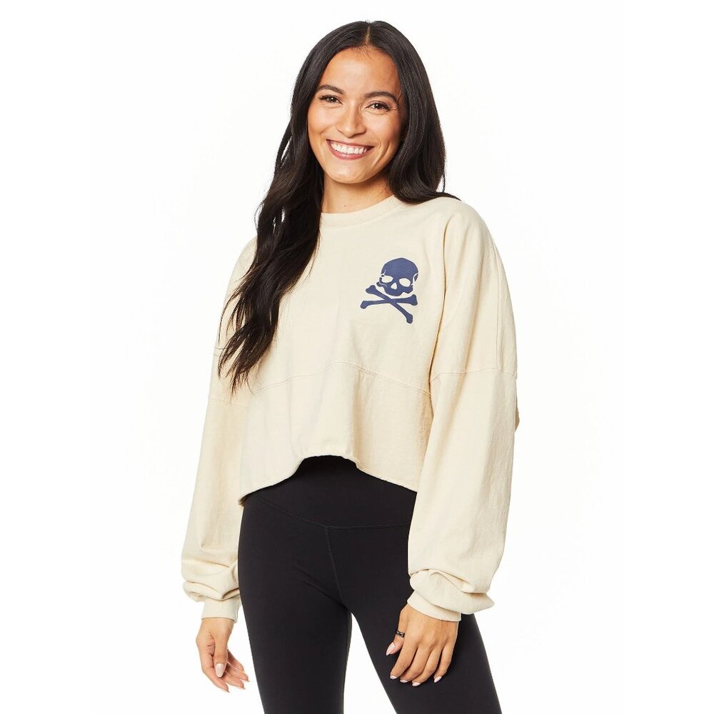 Spirit Jersey Sz. S New Cream Oversized Cropped Spirit Jersey